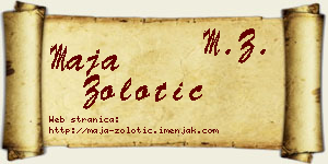 Maja Zolotić vizit kartica